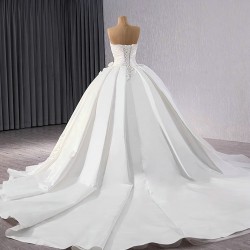 Modern Ball Gown Women Wedding Dresses Sleeveless Bride Gowns Sweetheart Neck Vestido De Noivas