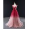 New 2024 Pink Red Evening Dresses Sleeveless V Neck A Line Sparkly Arabia Formal Party Gowns