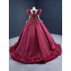 New Arrival Floral Burgundy Quinceanera Dress Quinceanera Dress Vestidos De 15 Anos Long Sleeve Ball Gown