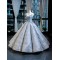 New Silver Evening Dress Elegant Lace Appliques Long Prom Gown Sleeveless vestidos de fiesta