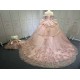 Off Shoulder Pink Quince Dress 3D Flowers Vestidos De 15 Anos 2025 Custom Made Princess Ball Gown