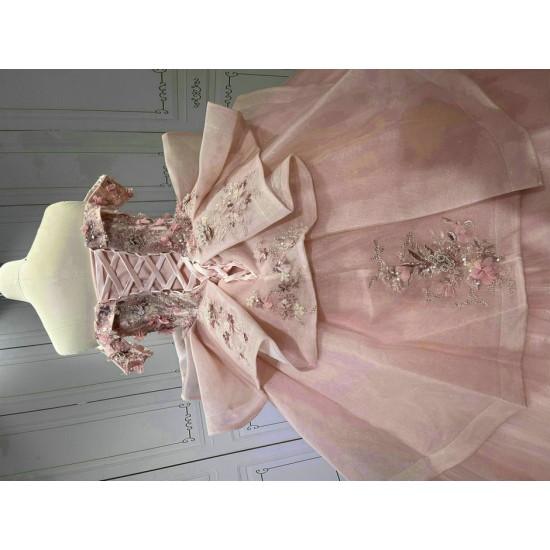 Off Shoulder Pink Quince Dress 3D Flowers Vestidos De 15 Anos 2025 Custom Made Princess Ball Gown