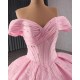 Off Shoulder Pink Quinceanera Dress 2024 Sweet 15 16 Dresses Ball Gown Beaded Sweetheart Party Gown