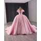 Off Shoulder Pink Quinceanera Dress 2024 Sweet 15 16 Dresses Ball Gown Beaded Sweetheart Party Gown