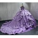 Off Shoulder Ball Gown Purple Quinceanera Dresses 2024 Princess Lace Appliques Corset Back Vestidos De 15 Anos