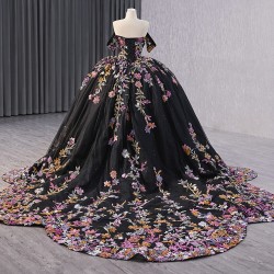 Off Shoulder Black Quinceanera Dress Ballgown Sweetheart Vestidos De 15 Anos Cocktail Dresses Vestidos De Baile