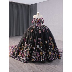 Off Shoulder Black Quinceanera Dress Ballgown Sweetheart Vestidos De 15 Anos Cocktail Dresses Vestidos De Baile