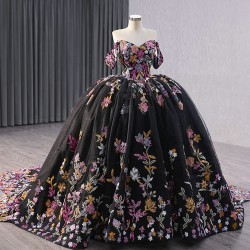 Off Shoulder Black Quinceanera Dress Ballgown Sweetheart Vestidos De 15 Anos Cocktail Dresses Vestidos De Baile