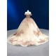 Off Shoulder Champagne Quinceanera Dresses Formal Party Gowns Sweetheart Sequined Lace Applique Ball Gown Prom