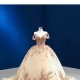 Off Shoulder Champagne Quinceanera Dresses Formal Party Gowns Sweetheart Sequined Lace Applique Ball Gown Prom