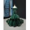 Off Shoulder Emerald Green Prom Dresses 2024 Vestido Sweetheart Neck Sequin Tiered Evening Party Gowns