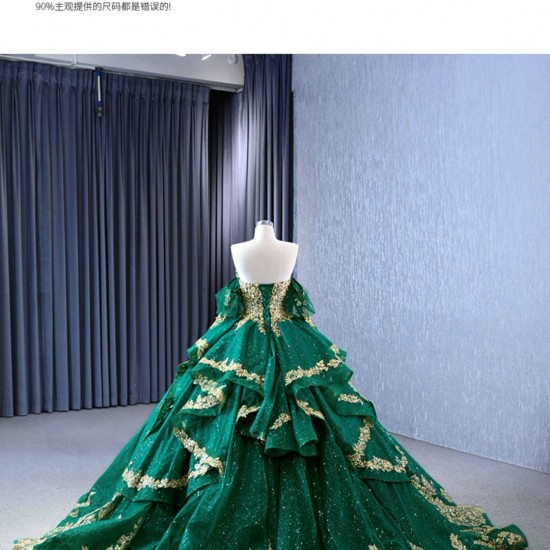 Off Shoulder Emerald Green Sweet 15 16 Dress Glitter Tulle Ballgown Lace Appliques Quinceanera Dress 2024 Cocktail Dresses Prom