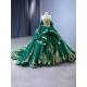 Off Shoulder Emerald Green Sweet 15 16 Dress Glitter Tulle Ballgown Lace Appliques Quinceanera Dress 2024 Cocktail Dresses Prom