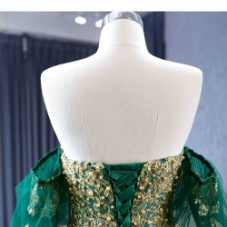 Off Shoulder Emerald Green Sweet 15 16 Dress Glitter Tulle Ballgown Lace Appliques Quinceanera Dress 2024 Cocktail Dresses Prom