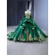 Off Shoulder Emerald Green Sweet 15 16 Dress Glitter Tulle Ballgown Lace Appliques Quinceanera Dress 2024 Cocktail Dresses Prom