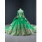 Off Shoulder Green Quinceanera Gown Floral Applique Lace up Party Dress Vestidos De 15 Quinceanera Scoop Neck Ball Gown