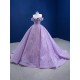 Off Shoulder Lavender Quinceanera Dress 2024 Sequin Party Dress Vestidos De 15 Anos Cocktail Dresses