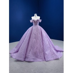 Off Shoulder Lavender Quinceanera Dress 2024 Sequin Party Dress Vestidos De 15 Anos Cocktail Dresses