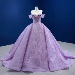 Off Shoulder Lavender Quinceanera Dress 2024 Sequin Party Dress Vestidos De 15 Anos Cocktail Dresses