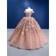 Off Shoulder Mauve Quinceanera Dress 2024 3D Flowers Cocktail Dresses Lace Up Vestidos De Baile