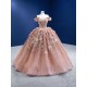 Off Shoulder Mauve Quinceanera Dress 2024 3D Flowers Cocktail Dresses Lace Up Vestidos De Baile