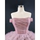 Off Shoulder Mauve Quinceanera Dress 2024 Strapless Cocktail Dresses Tiered Vestidos De Noche