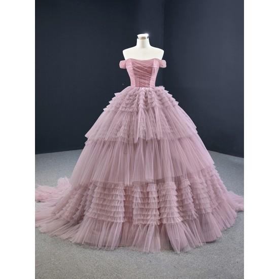 Off Shoulder Mauve Quinceanera Dress 2024 Strapless Cocktail Dresses Tiered Vestidos De Noche