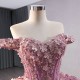 Off Shoulder Mauve Quinceanera Dress Lace Up Women Vestidos De 15 Anos 3D Flowers Birthday Party Dress