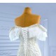 Off Shoulder Mermaid Wedding Dress 2024 Pearl Vestido De Noiva African Women Bridal Gowns Robe De Mariee