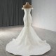 Off Shoulder Mermaid Wedding Dress Beading Bridal Gown Strapless Vestido de Novia