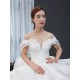 Off Shoulder Plus Size Wedding Dress 2024 Ruffled Lace Ball Gown Bridal Gown Robe De Mariee Custom