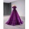 Off Shoulder Purple Evening Dresses Strapless Elegant 2024 For Women Party Long Prom Vestido De Fiesta