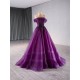 Off Shoulder Purple Evening Dresses Strapless Elegant 2024 For Women Party Long Prom Vestido De Fiesta