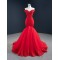 Off Shoulder Red Prom Dresses Lace Appliques Off Shoulder Long Formal Evening Dress Customized