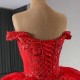 Off Shoulder Red Quinceanera Dress 2024 Corset Lace Appliques Evening Dress Sweetheart Neck Vestidos De Noche