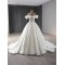 Off Shoulder Satin Wedding Dress Sweetheart Neck Bridal Gown Tiered Princess Bride Gown Vestido De Noiva