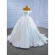 Off Shoulder Satin White Wedding Dress For Woman Strapless Bride Gown Long Backless Vestido De Noival