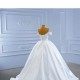 Off Shoulder Satin White Wedding Dress For Woman Strapless Bride Gown Long Backless Vestido De Noival