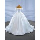 Off Shoulder Satin White Wedding Dress For Woman Strapless Bride Gown Long Backless Vestido De Noival