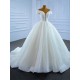 Off Shoulder Wedding Dress Strapless Sequin Bridal Gown V Neck Vestido de novia 2024