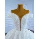 Off Shoulder Wedding Dress Strapless Sequin Bridal Gown V Neck Vestido de novia 2024