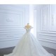 Off Shoulder Wedding Dresses 2024 Ball Gown Appliques Bridal Gowns Sweep Train Romantic Vestidos De Novia Custom 2024