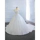 Off Shoulder Wedding Dresses 2024 Ball Gown Appliques Bridal Gowns Sweep Train Romantic Vestidos De Novia Custom 2024