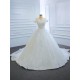 Off Shoulder Wedding Dresses 2024 Ball Gown Appliques Bridal Gowns Sweep Train Romantic Vestidos De Novia Custom 2024