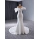 Off Shoulder Wedding Dresses Luxuly Sparkle Crystal Detachable Train Bridal Mermaid Vestidos De Novia