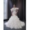 Off Shoulder Wedding Dresses Luxuly Sparkle Crystal Detachable Train Bridal Mermaid Vestidos De Novia