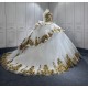 Off Shoulder White Quinceanera Dresses for 15 Anos Ball Gown Sequin Vestidos De 15 Anos