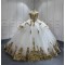 Off Shoulder White Quinceanera Dresses for 15 Anos Ball Gown Sequin Vestidos De 15 Anos