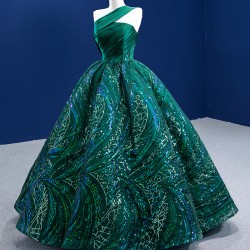 Off The Shoulder Sweet 16 Dress Emerald Green Quinceanera Dresses Ball Gown Corset Closure Vestidos De 15 Anos