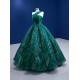 Off The Shoulder Sweet 16 Dress Emerald Green Quinceanera Dresses Ball Gown Corset Closure Vestidos De 15 Anos